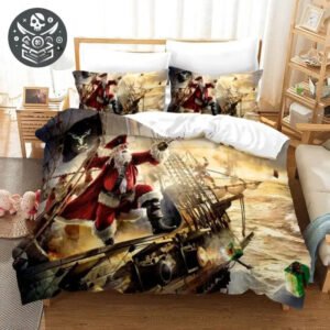 T-shirt Père Noël Corsaire - 140x200 cm - Housse de Couette Pirate