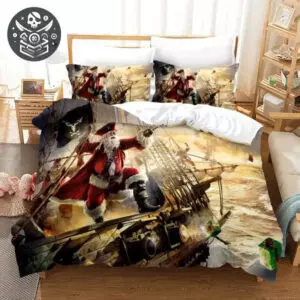 T-shirt Père Noël Corsaire - 140x200 cm - Housse de Couette Pirate