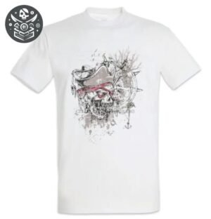 T-shirt Pirate Art Design Polycoton — Trésor Pirate