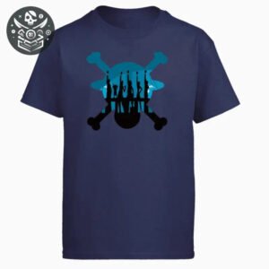 T-shirt Pirate Bleu Foncé de Qualité - S - T-Shirt Pirate