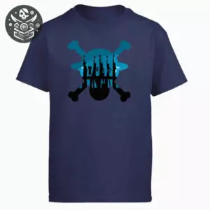 T-shirt Pirate Bleu Foncé de Qualité - S - T-Shirt Pirate