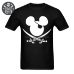 T-shirt pirate Mickey Mouse, tee shirt Pirate de Qualité 3D HD avec logo pirate original