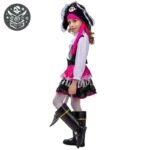 T-shirt Pirate Rose Noir Enfant Fille — Trésor Pirate (vue 2)