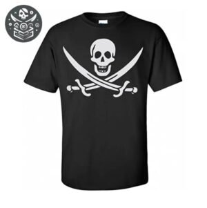 T-shirt Pirate Jolly Roger Noir — Trésor Pirate
