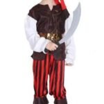 T-shirt Pirate Rouge Enfant Caraïbes