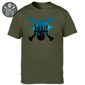 T-shirt Pirate Vert Foncé Marine Adulte — Trésor Pirate