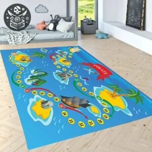 Tapis Pirate Enfant Éveil Polyester — Trésor Pirate