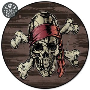 Tapis rond pirate en polyester - LEX00137 / Diameter 91CM