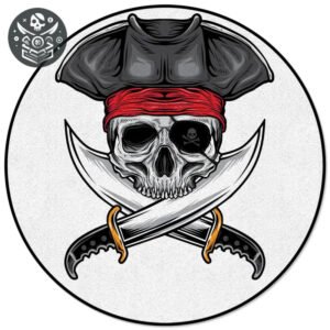 Tapis rond pirate en polyester - XMS00088 / Diameter 91CM