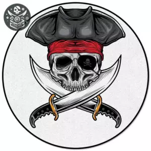 Tapis rond pirate en polyester - XMS00088 / Diameter 91CM