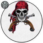 Tapis rond pirate en polyester - XMS01912 / Diameter 91CM