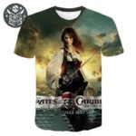 Tee shirt 3D HD Confortable et Respirant avec affiche Pirates des Caraïbes