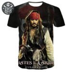 Tee shirt Jack Sparrow des Pirates des Caraïbes, impression 3D HD confortable et durable