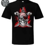 T-shirt Pirate Capitaine Tête Crâne