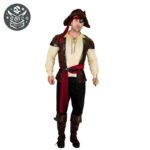 Tenue de pirate ajustée en polyester avec livraison offerte - Déguisement Pirate Homme