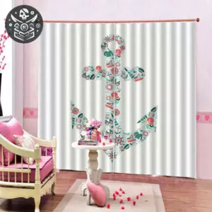 Tissu Polyester/Coton Ombrage 90% pour Chambre Pirate Fille 1 Tissu Polyester/Coton Ombrage 90% pour Chambre Pirate Fille - W 140 cm H 142 cm / Hook