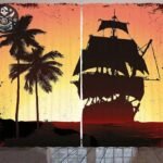 Rideau Pirate Île Trésor Polyester Ombrage