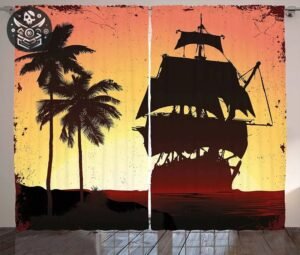Rideau Pirate Île Trésor Polyester Ombrage — Trésor Pirate