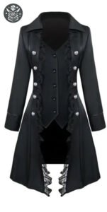 Veste Pirate aux Symboles Corsaires et Coupe Longue 2 Veste Pirate aux Symboles Corsaires et Coupe Longue - M - Veste Pirate