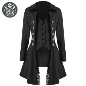 Veste Pirate aux Symboles - Coupe Longue - M - Veste Pirate