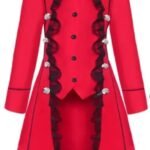 Veste Pirate Rouge Polycoton Femme