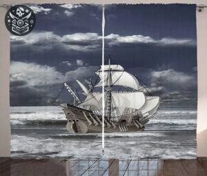 Tapisserie Pirate Bateau Corsaire Enfant — Trésor Pirate