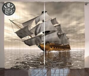 Tapisserie Pirate Navire Trois Mâts — Trésor Pirate